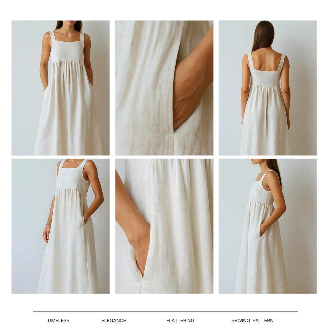 Classic Maxi Dress with Side Pocket Sewing Pattern