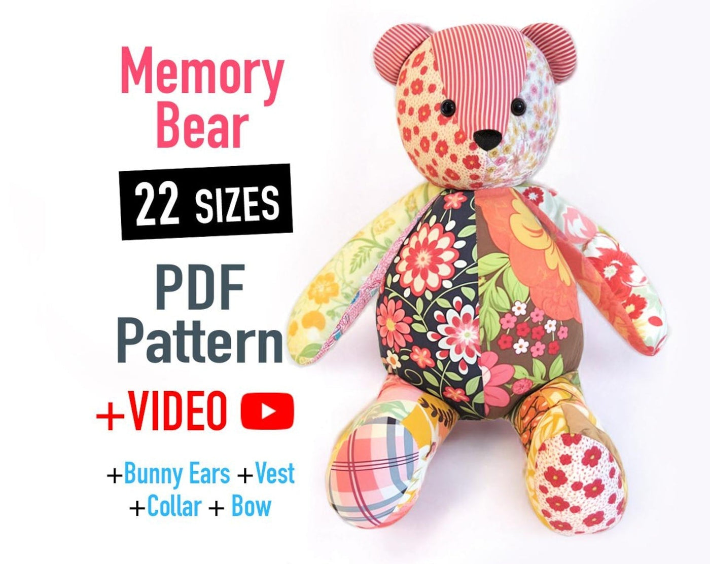 Huggable Memory Bear Sewing Pattern