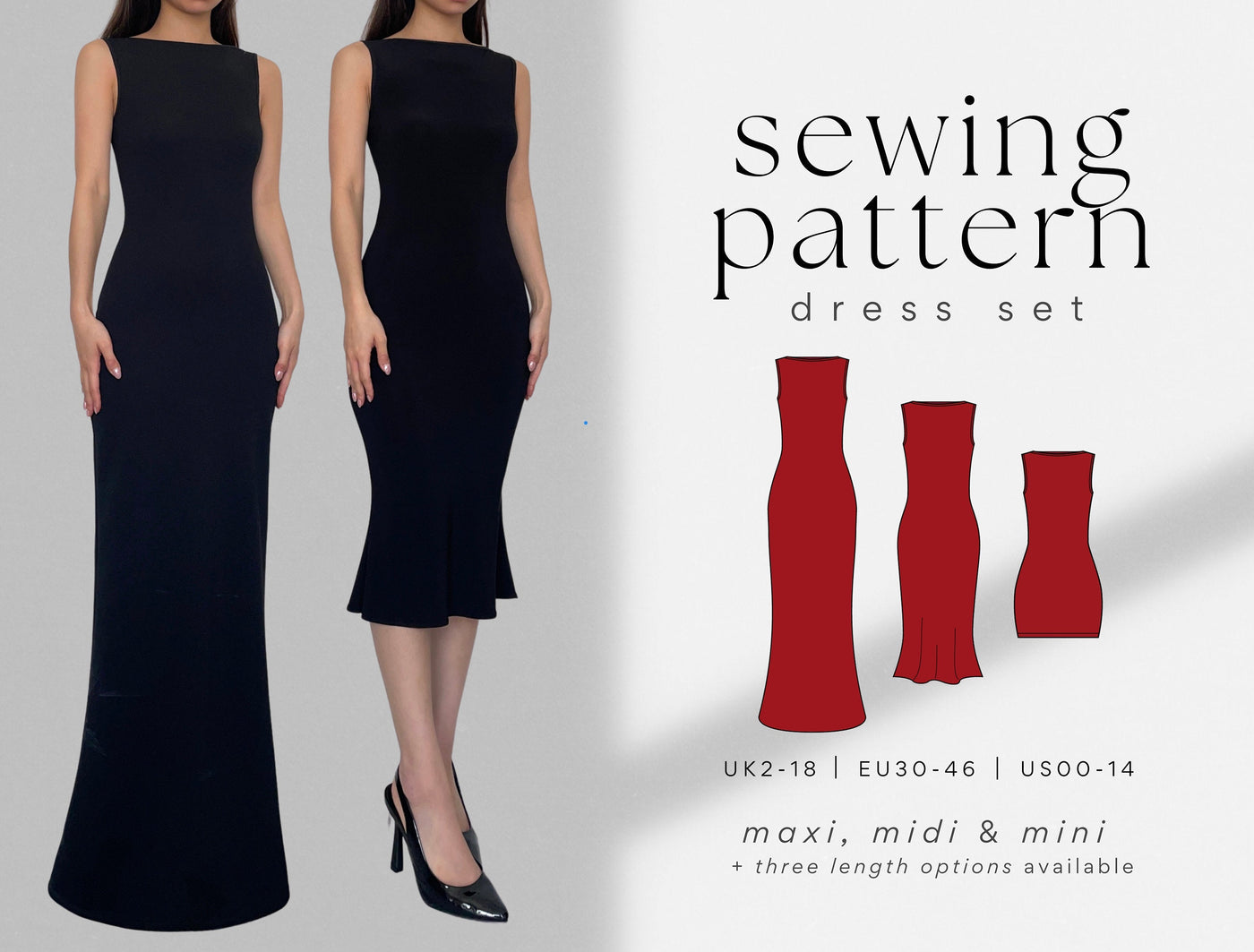 High Neck Tank Dress Sewing Pattern