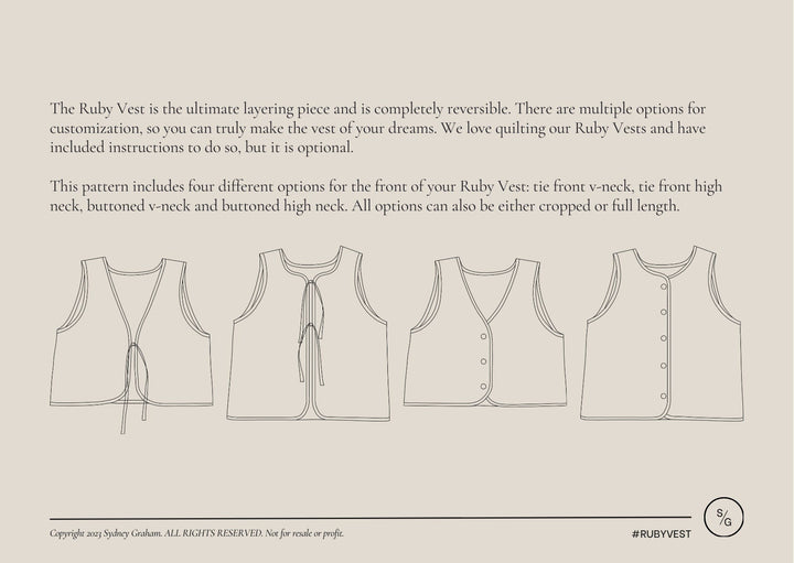 Trendy Fashionable Vest Sewing Pattern