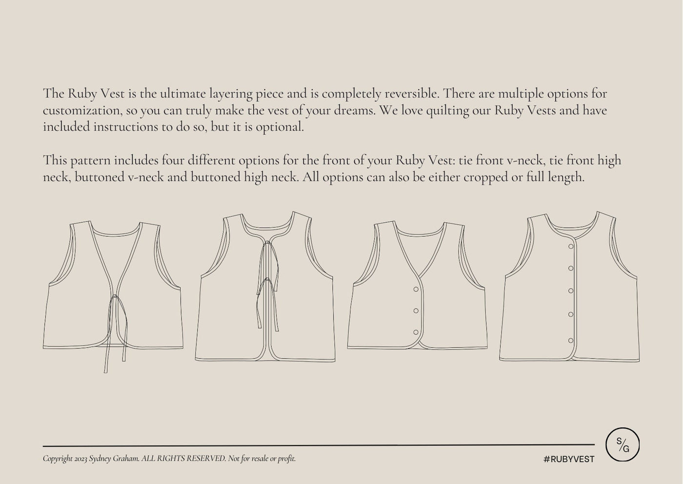 Trendy Fashionable Vest Sewing Pattern