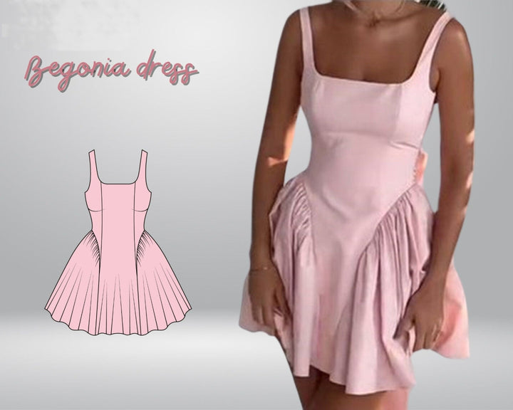 Pretty Prom Low Back Cocktail Dress Sewing Pattern