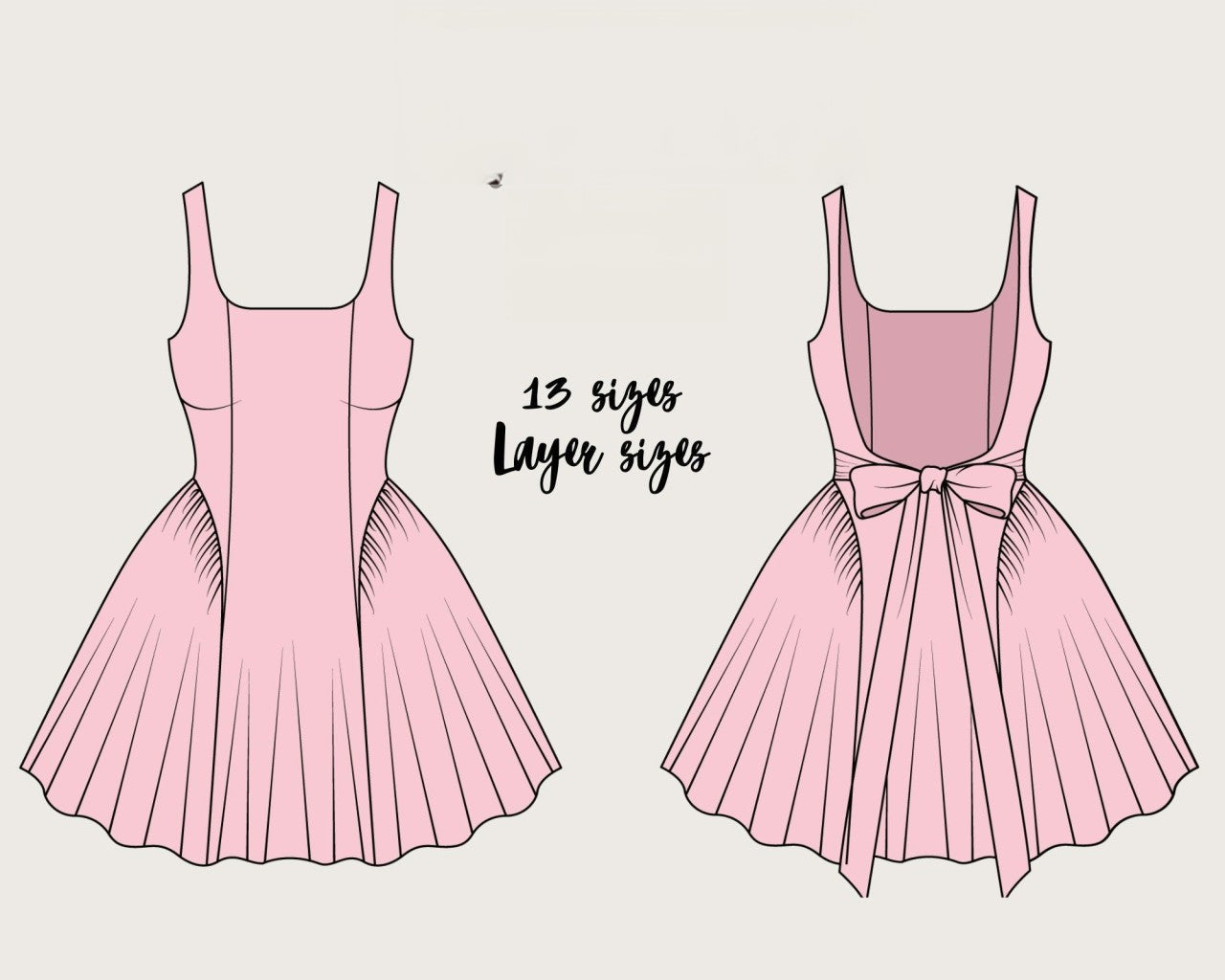 Pretty Prom Low Back Cocktail Dress Sewing Pattern