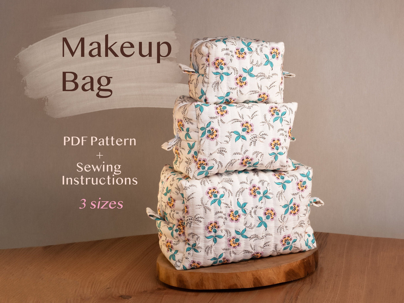 Spacious Makeup Pouch Sewing Pattern