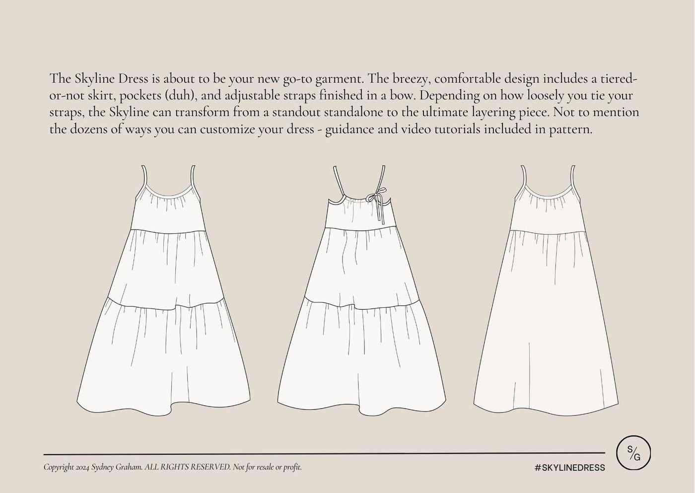 Fancy Layered Dress Sewing Pattern