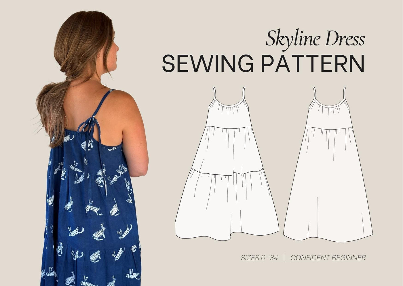 Fancy Layered Dress Sewing Pattern