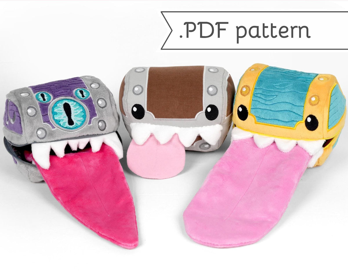 Monster Plush Pouch Sewing Pattern