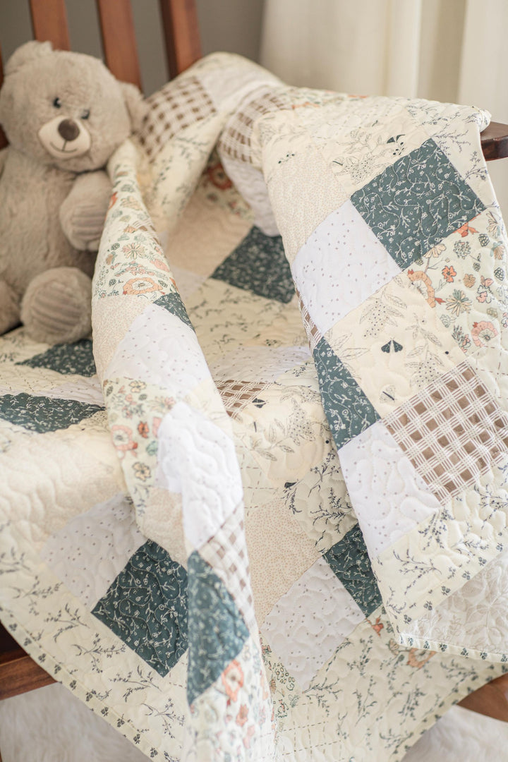 Blue Bloom Patch Quilt Pattern
