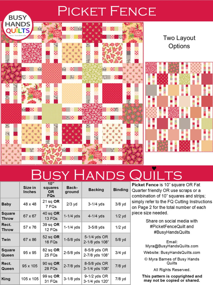 Garden Fence Quilt Pattern
